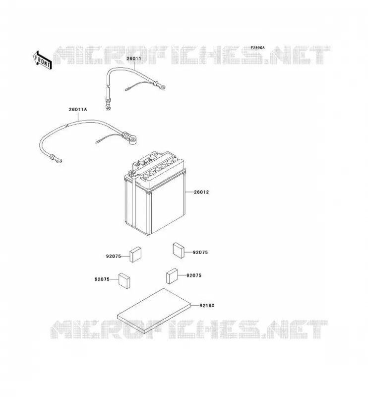 PIECE EN OPTION(BATTERY) Kawasaki QUAD 360 2007 KVF360  KVF360B7F