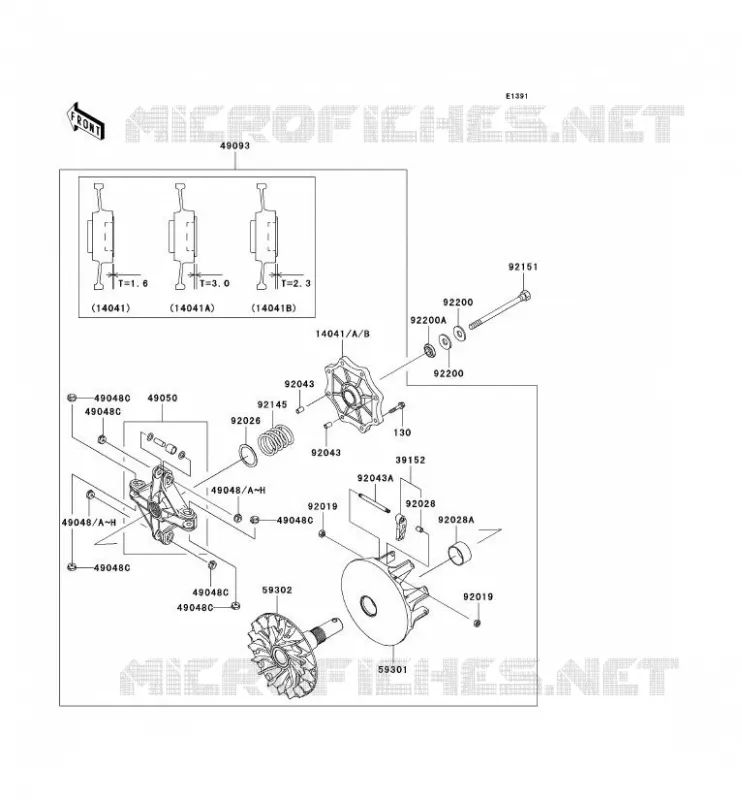 VARIATEUR Kawasaki QUAD 360 2007 KVF360  KVF360B7F