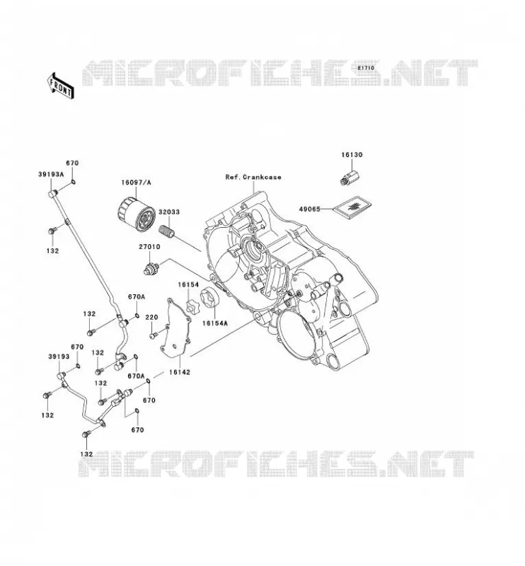 POMPE A HUILE/FILTRE &Agrave; HUILE Kawasaki QUAD 360 2007 KVF360  KVF360B7F