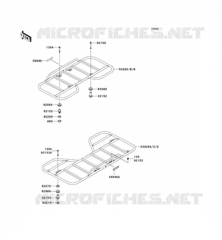 PORTE BAGAGE (S) Kawasaki QUAD 360 2007 KVF360  KVF360B7F