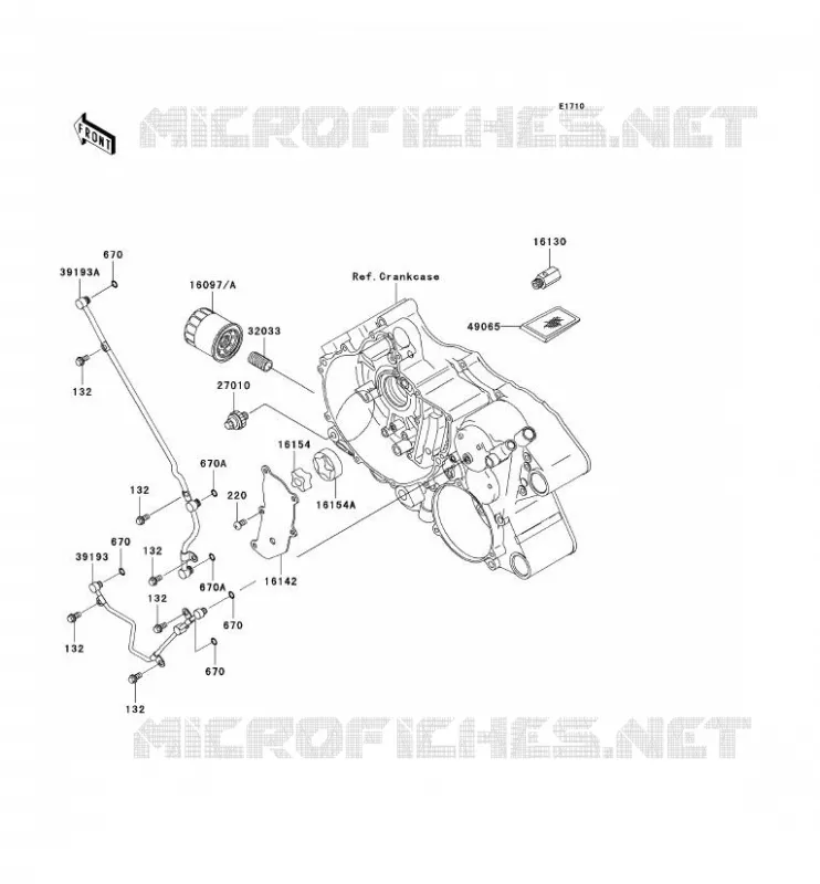 POMPE A HUILE/FILTRE &Agrave; HUILE Kawasaki QUAD 360 2007 KVF360  KVF360B7F
