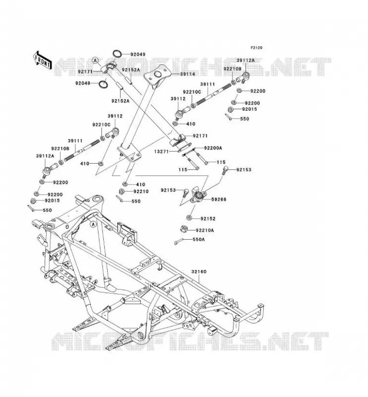 CH&Acirc;SSIS Kawasaki QUAD 360 2005 KVF360 4X4  KVF360-C3