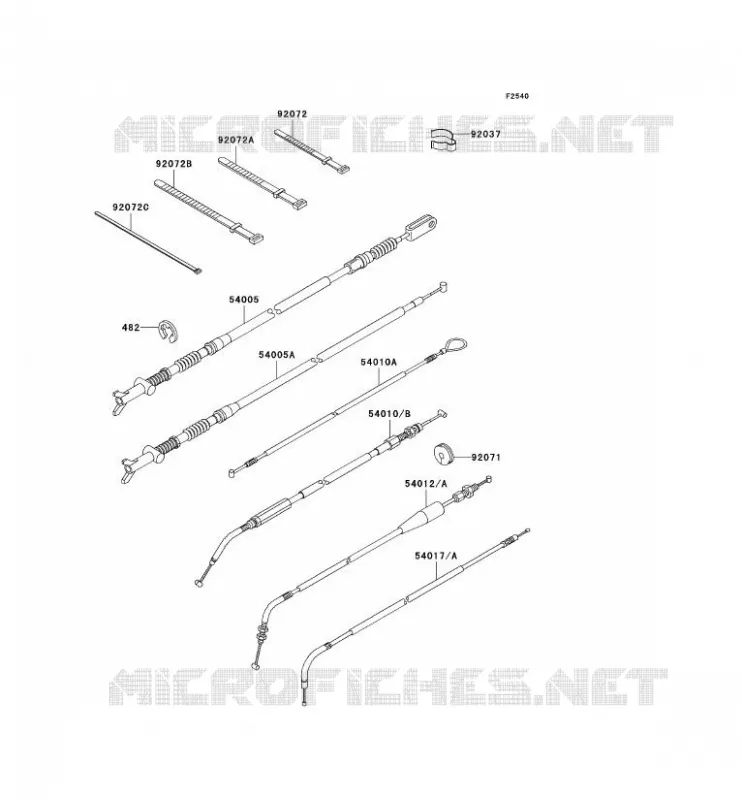 CABLES Kawasaki QUAD 360 2009 KVF360 4X4  KVF360C9F