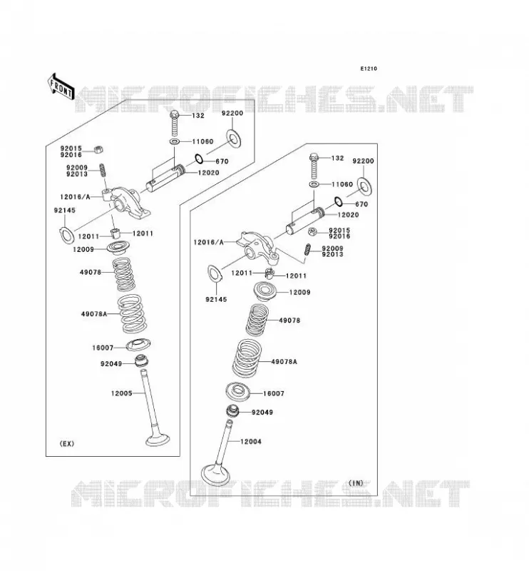 SOUPAPE Kawasaki QUAD 360 2010 KVF360 4X4  KVF360CAF