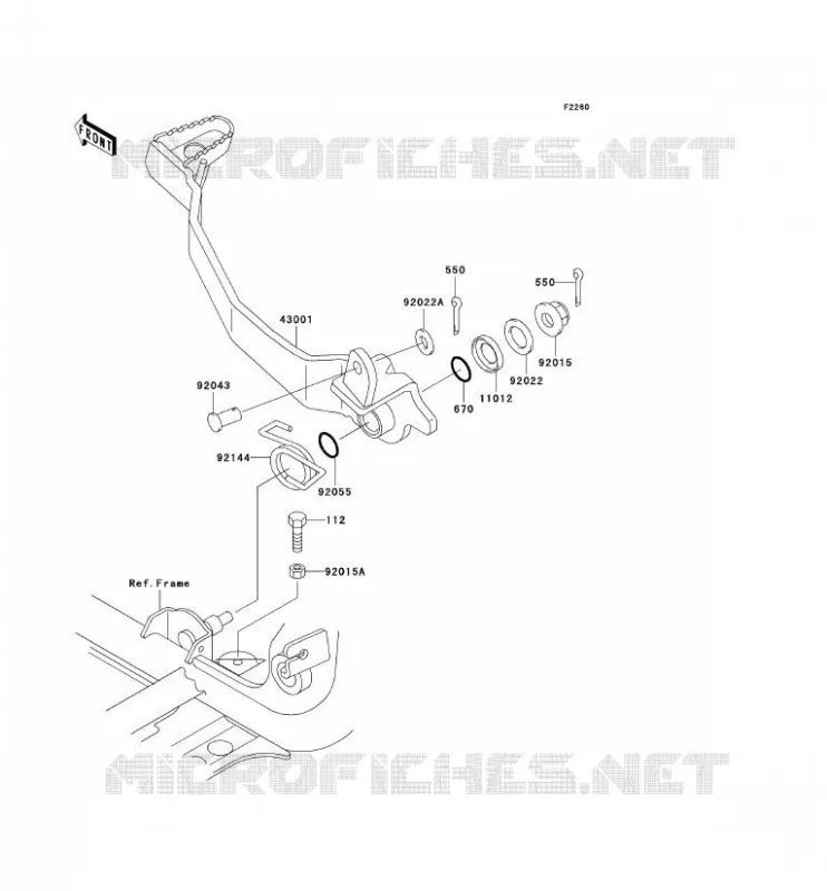 PEDALE DE FREIN Kawasaki QUAD 400 1997 KVF400 4X4  KVF400-A1