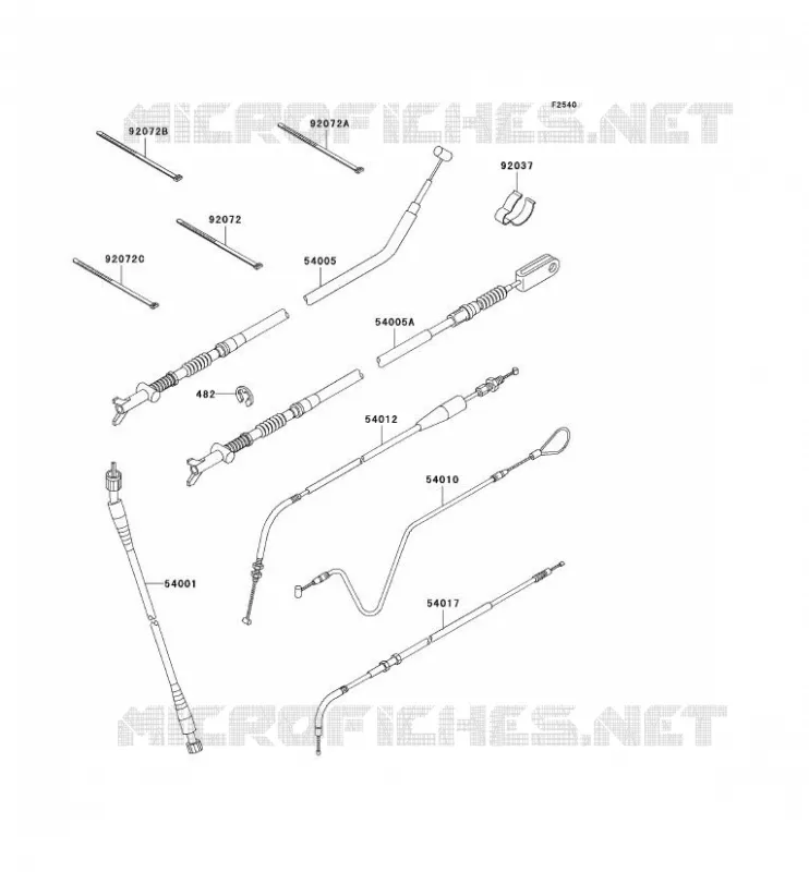 CABLES Kawasaki QUAD 400 1998 KVF400 4X4  KVF400-A2
