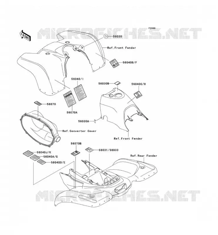 LABEL Kawasaki QUAD 400 1998 KVF400 4X4  KVF400-A2