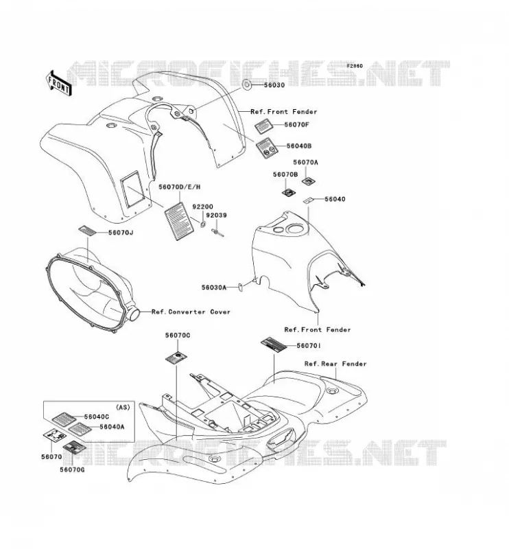 LABEL Kawasaki QUAD 400 1999 KVF400 4X4  KVF400-C1