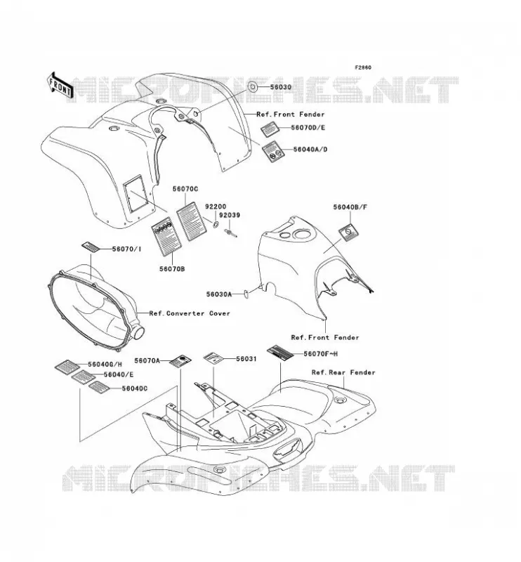 LABEL Kawasaki QUAD 400 1999 KVF400 4X4  KVF400-C1
