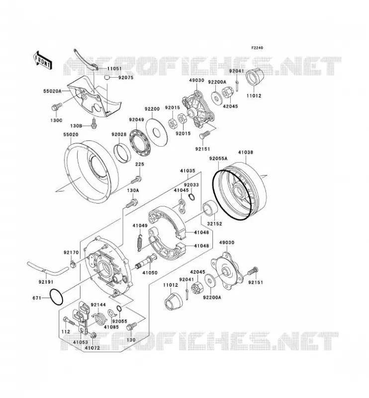 MOYEU ARRIERE Kawasaki QUAD 400 2000 KVF400 4X4  KVF400-C2