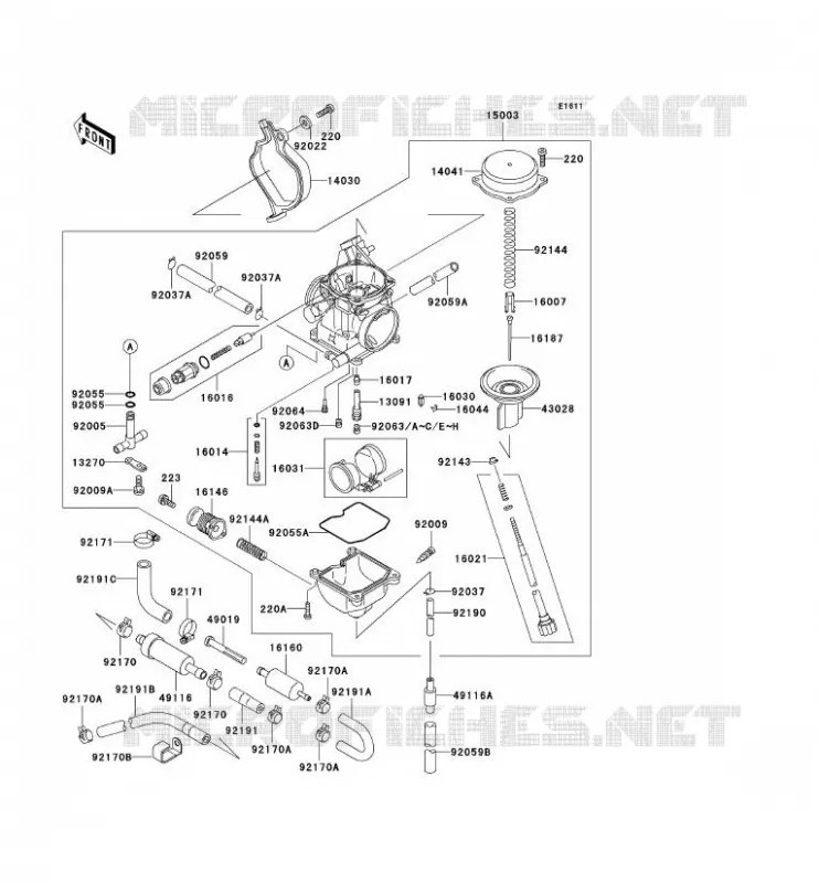 CARBURATEUR Kawasaki QUAD 400 2000 KVF400 4X4  KVF400-C2