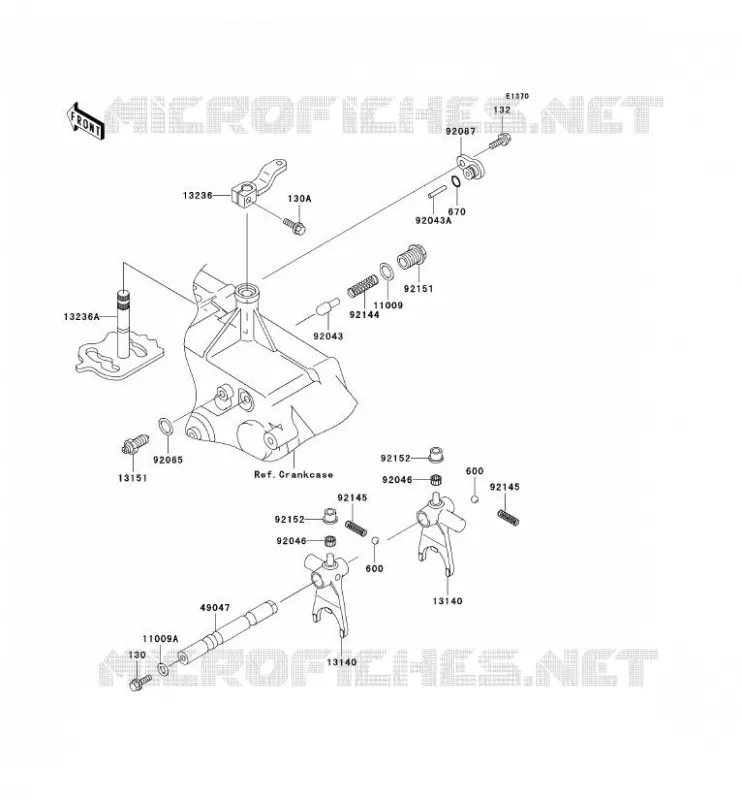 SELECTEUR Kawasaki QUAD 400 2000 KVF400 4X4  KVF400-C2