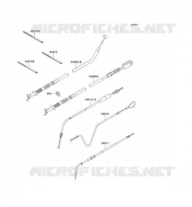 CABLES Kawasaki QUAD 400 2002 KVF400 4X4  KVF400-C4