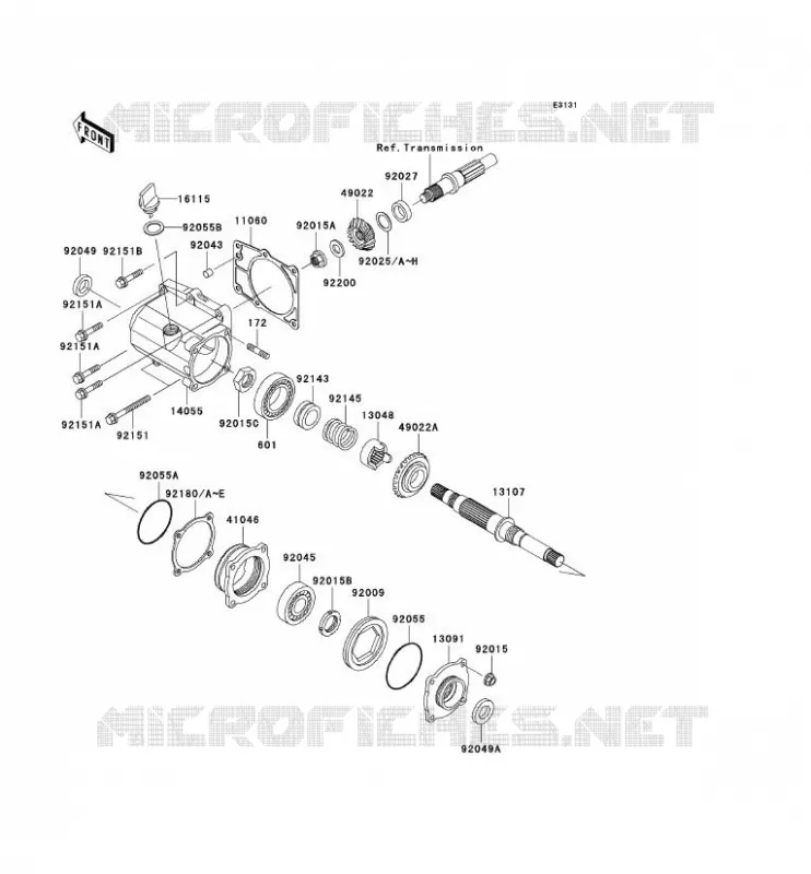PIGNON CONIQUE AVANT Kawasaki QUAD 400 2002 KVF400 4X4  KVF400-C4