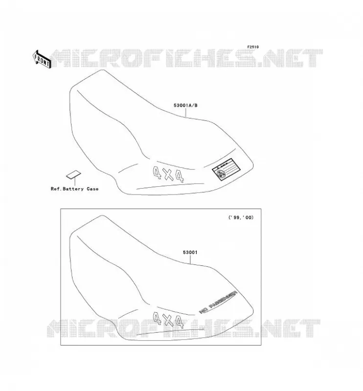 SELLE Kawasaki QUAD 400 2002 KVF400 4X4  KVF400-C4