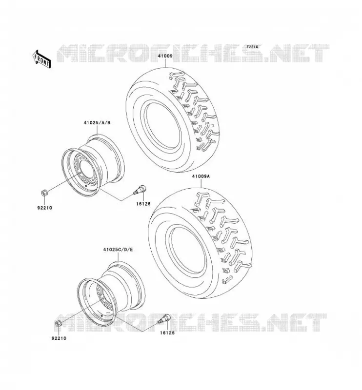 PNEUS Kawasaki QUAD 400 1999 KVF400  KVF400-D1