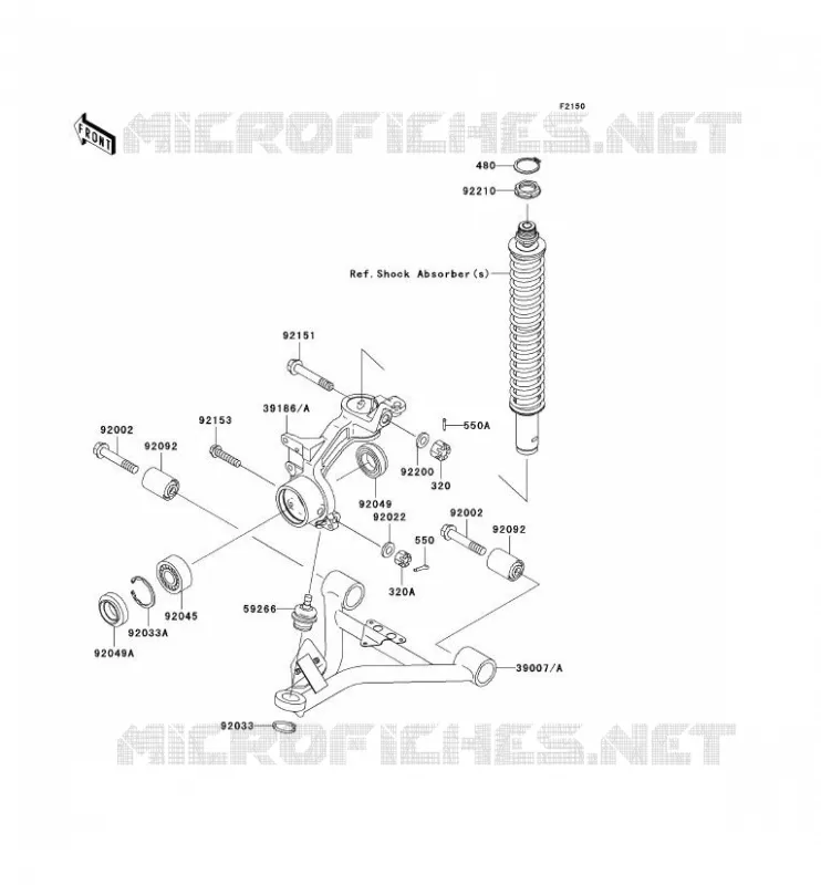 SUSPENSION Kawasaki QUAD 400 1999 KVF400  KVF400-D1