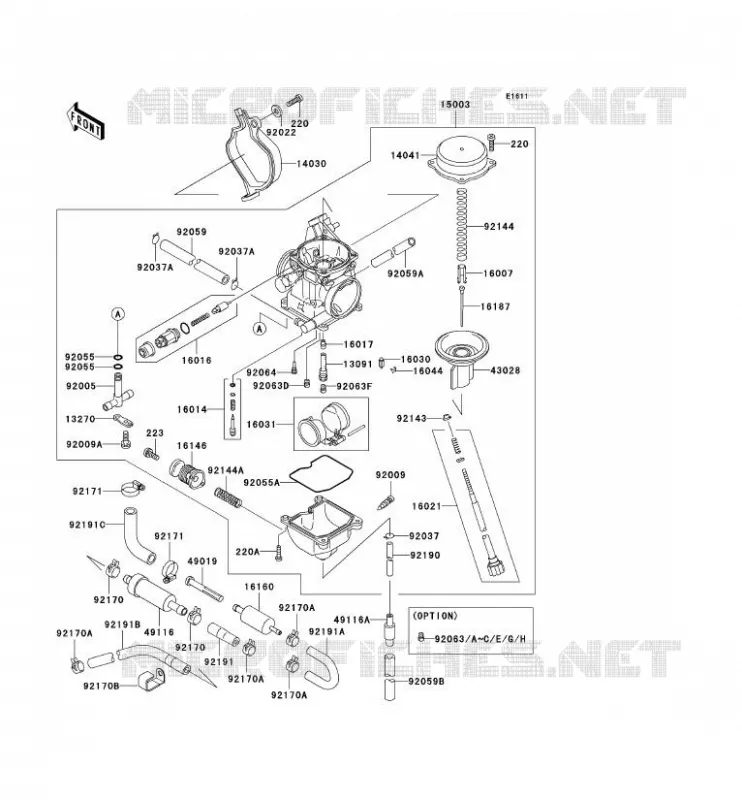 CARBURATEUR Kawasaki QUAD 400 2000 KVF400  KVF400-D2