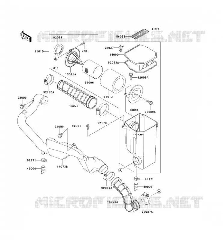 FILTRE A AIR Kawasaki QUAD 400 2000 KVF400  KVF400-D2