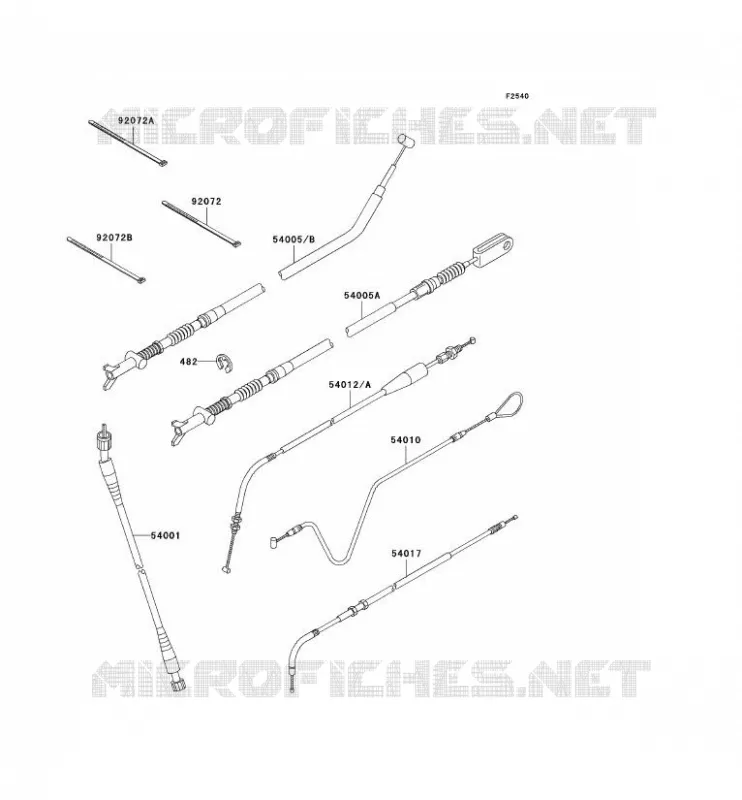CABLES Kawasaki QUAD 400 2000 KVF400  KVF400-D2