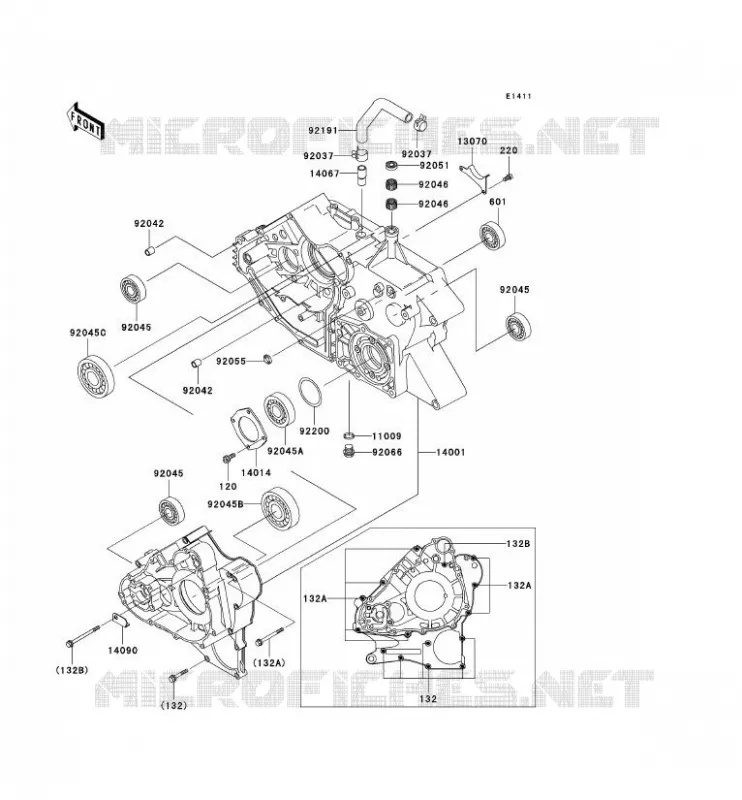 CARTER MOTEUR(S) Kawasaki QUAD 400 2000 KVF400  KVF400-D2