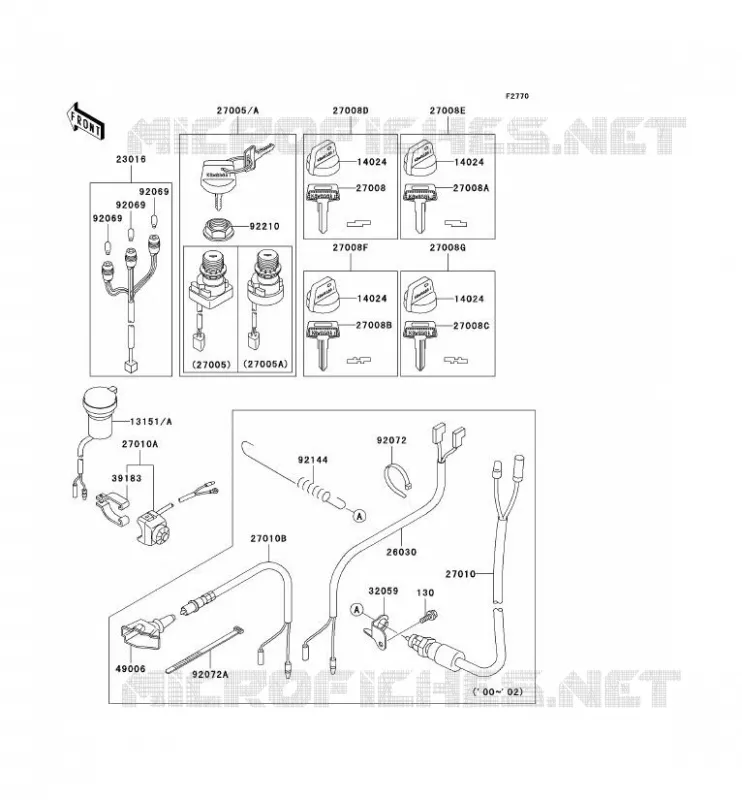 CONTACTEUR Kawasaki QUAD 400 2000 KVF400  KVF400-D2