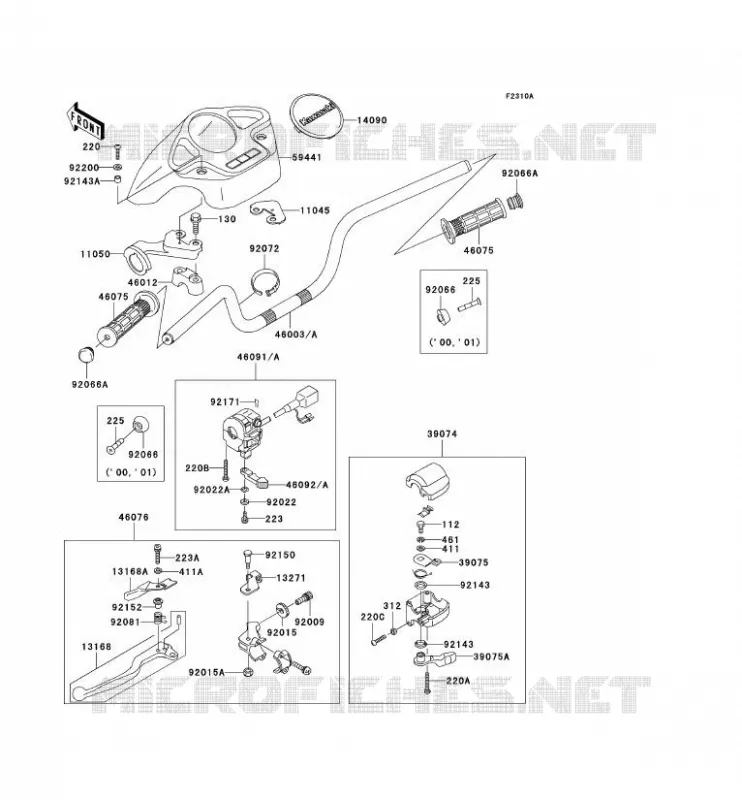 GUIDON Kawasaki QUAD 400 2000 KVF400  KVF400-D2