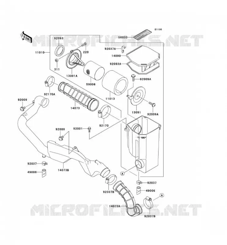FILTRE A AIR Kawasaki QUAD 400 2000 KVF400  KVF400-D2