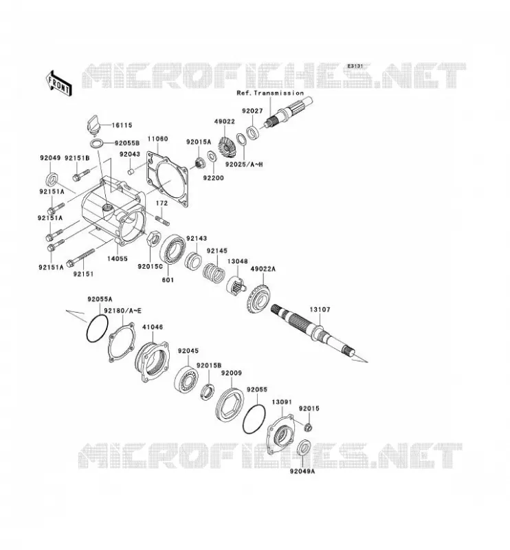 PIGNON CONIQUE AVANT Kawasaki QUAD 400 2000 KVF400  KVF400-D2