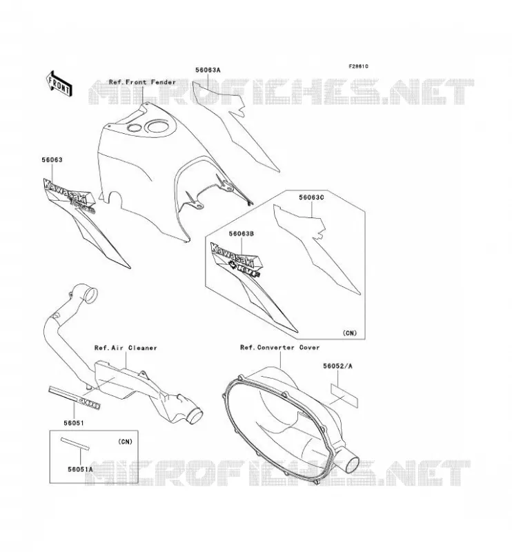 STICKER(RED) Kawasaki QUAD 400 2000 KVF400  KVF400-D2
