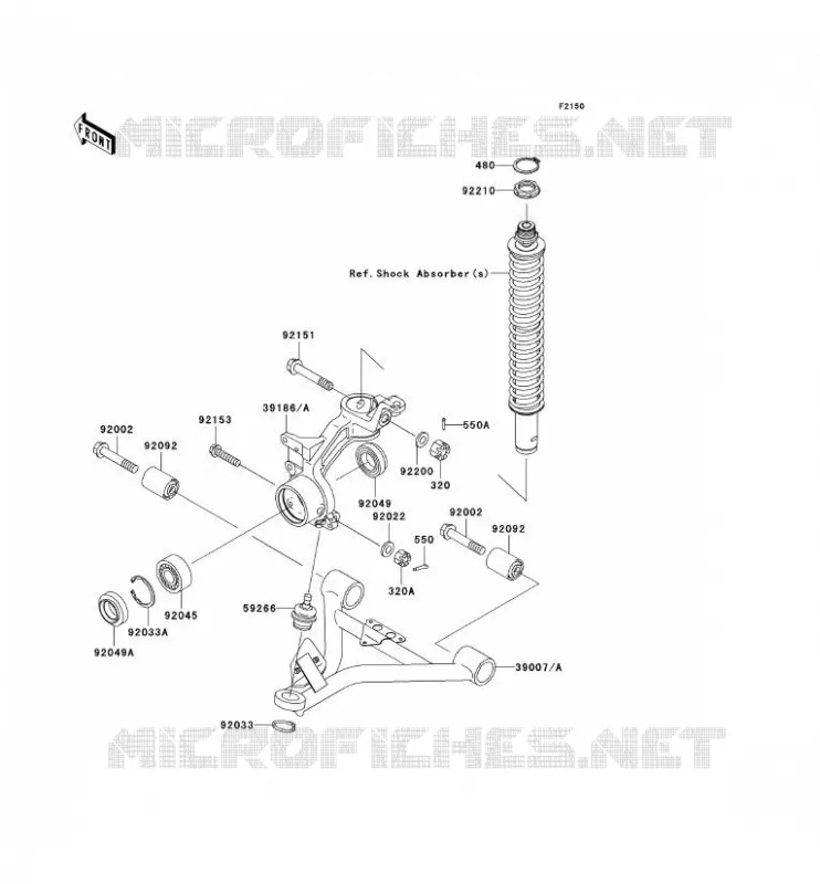 SUSPENSION Kawasaki QUAD 400 2000 KVF400  KVF400-D2