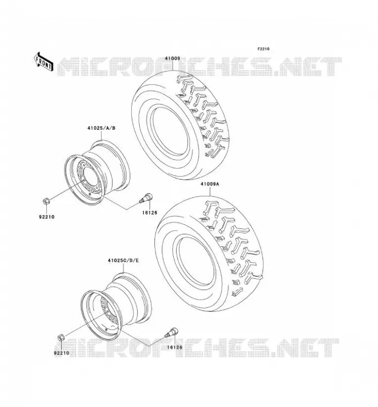 PNEUS Kawasaki QUAD 400 2001 KVF400  KVF400-D3