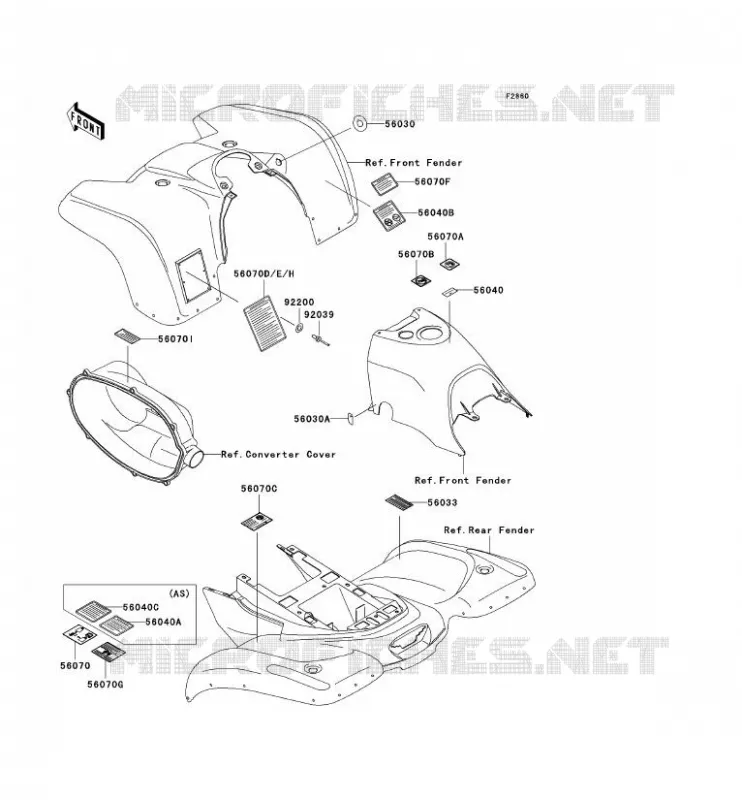 LABEL Kawasaki QUAD 400 2001 KVF400  KVF400-D3