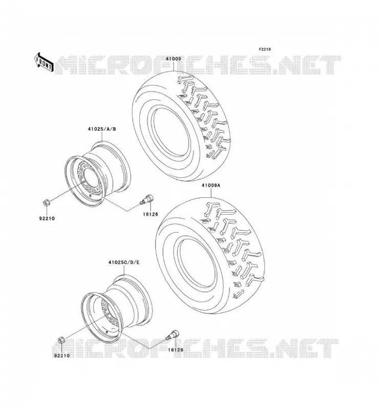 PNEUS Kawasaki QUAD 400 2002 KVF400  KVF400-D4