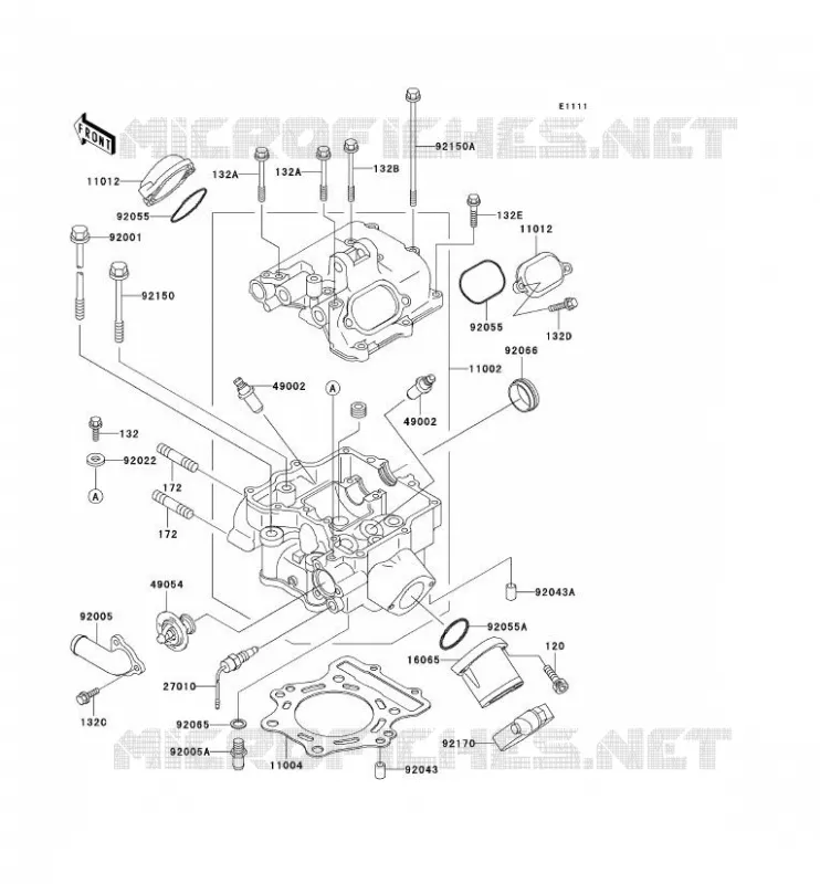 CULASSE Kawasaki QUAD 400 2002 KVF400  KVF400-D4