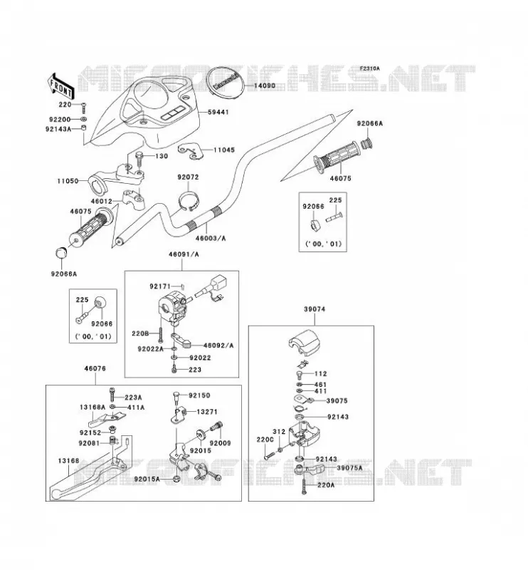 GUIDON Kawasaki QUAD 400 2002 KVF400  KVF400-D4