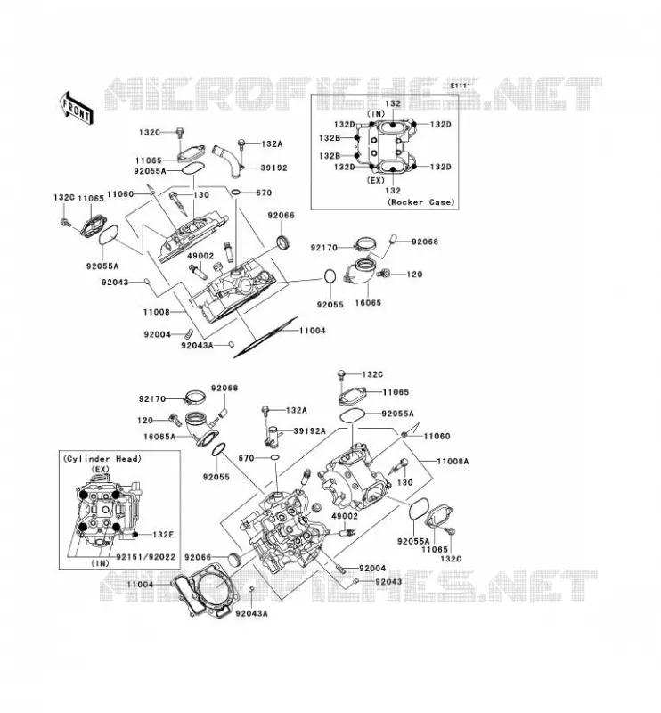 CULASSE Kawasaki QUAD 650 2002 KVF650  KVF650-A1