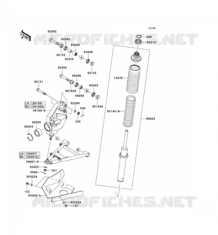 SUSPENSION Kawasaki QUAD 650 2002 KVF650  KVF650-B1