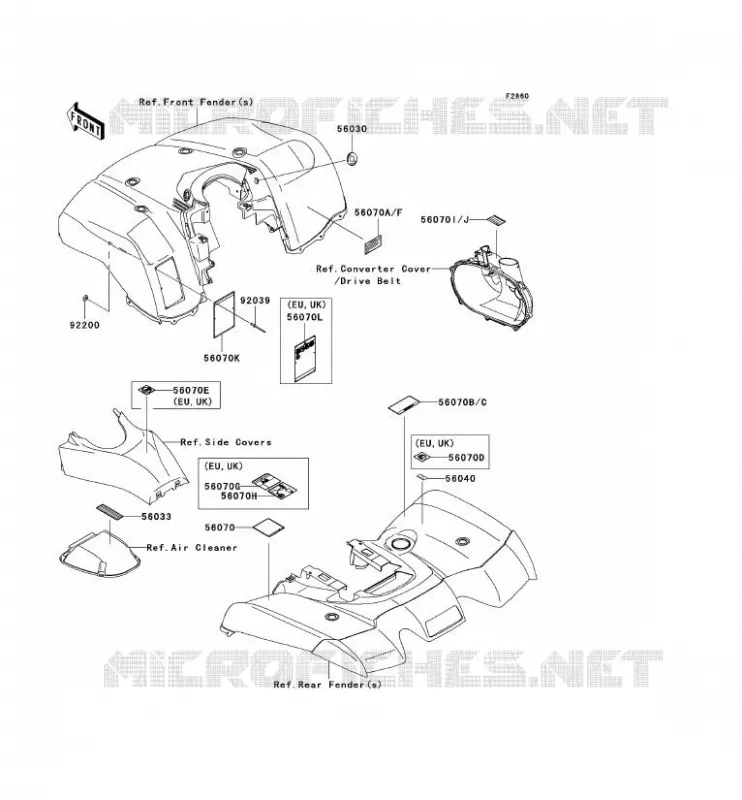 LABEL Kawasaki QUAD 650 2005 KVF650 4X4  KVF650-D1