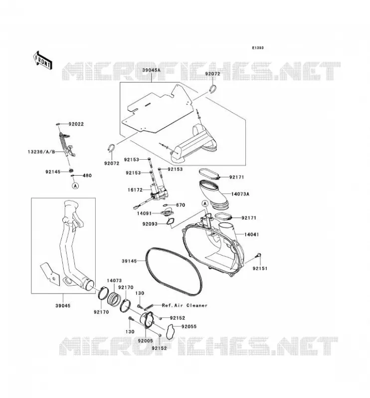 COUVERCLE CONVERTISSEUR Kawasaki QUAD 650 2006 KVF650 4X4  KVF650D6F
