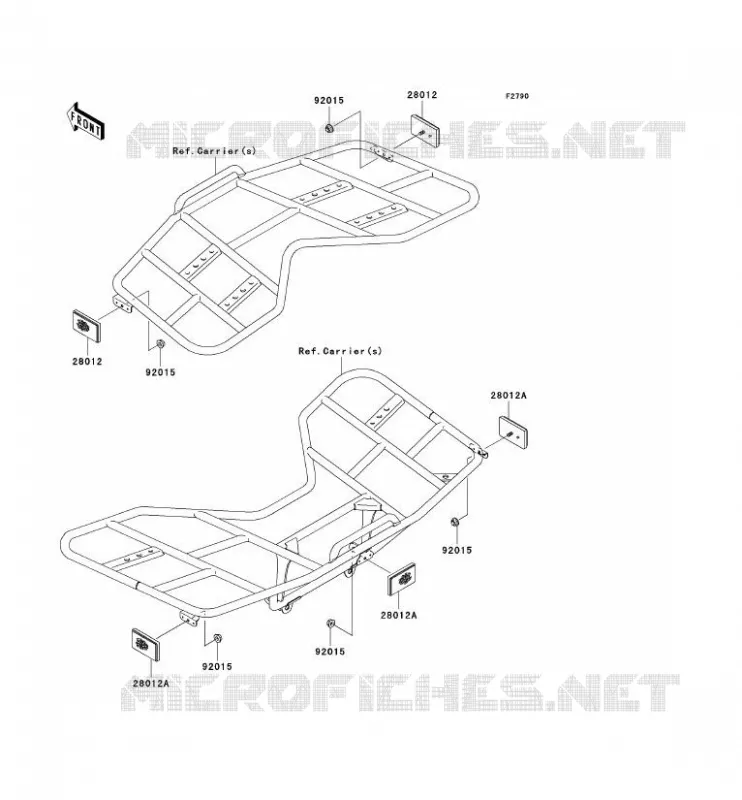 CATADIOPTRES(CN) Kawasaki QUAD 650 2006 KVF650 4X4  KVF650D6F
