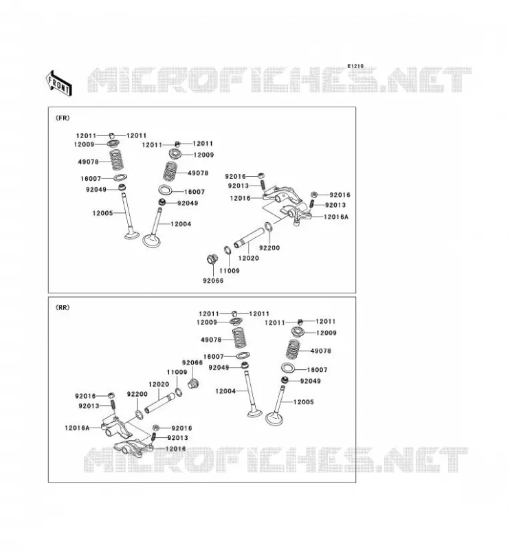 SOUPAPE Kawasaki QUAD 650 2007 KVF650 4X4  KVF650D7F