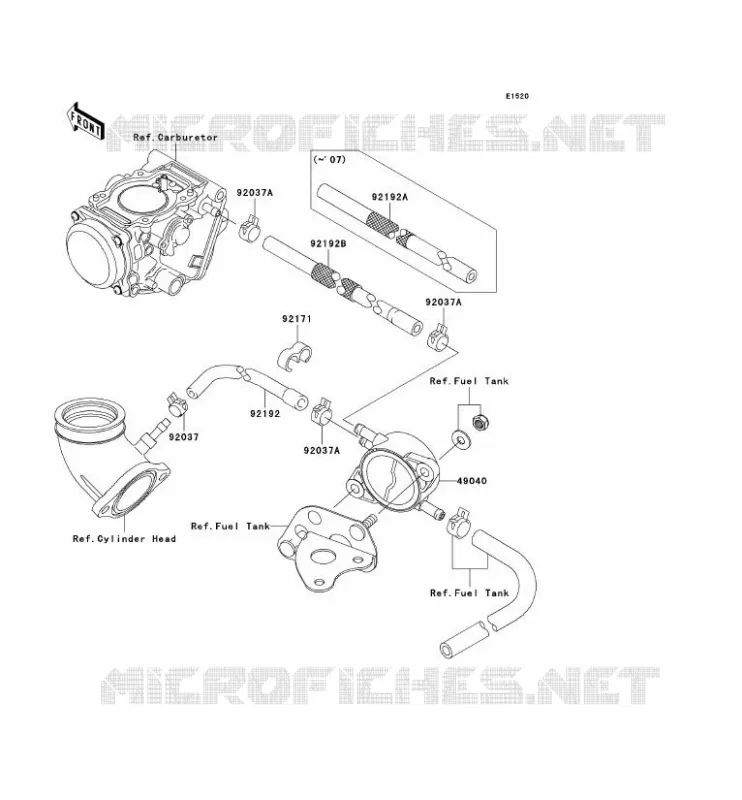POMPE A ESSENCE Kawasaki QUAD 650 2007 KVF650 4X4  KVF650D7F