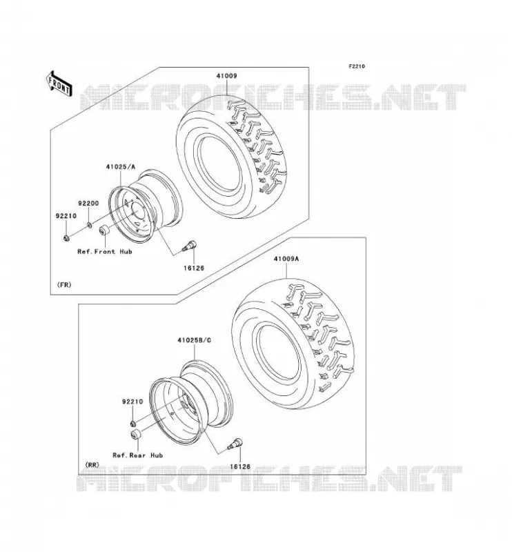 ROUE/PNEUS Kawasaki QUAD 650 2007 KVF650 4X4  KVF650D7F