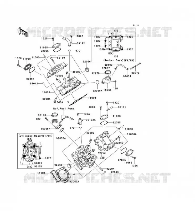 CULASSE Kawasaki QUAD 650 2008 KVF650 4X4  KVF650D8F