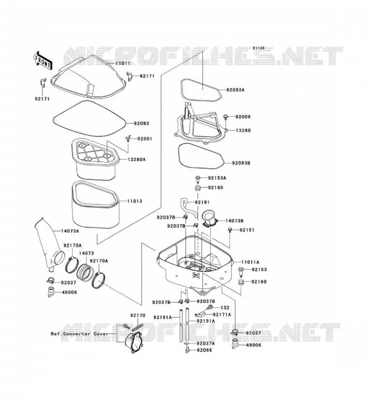 FILTRE A AIR Kawasaki QUAD 650 2008 KVF650 4X4  KVF650D8F