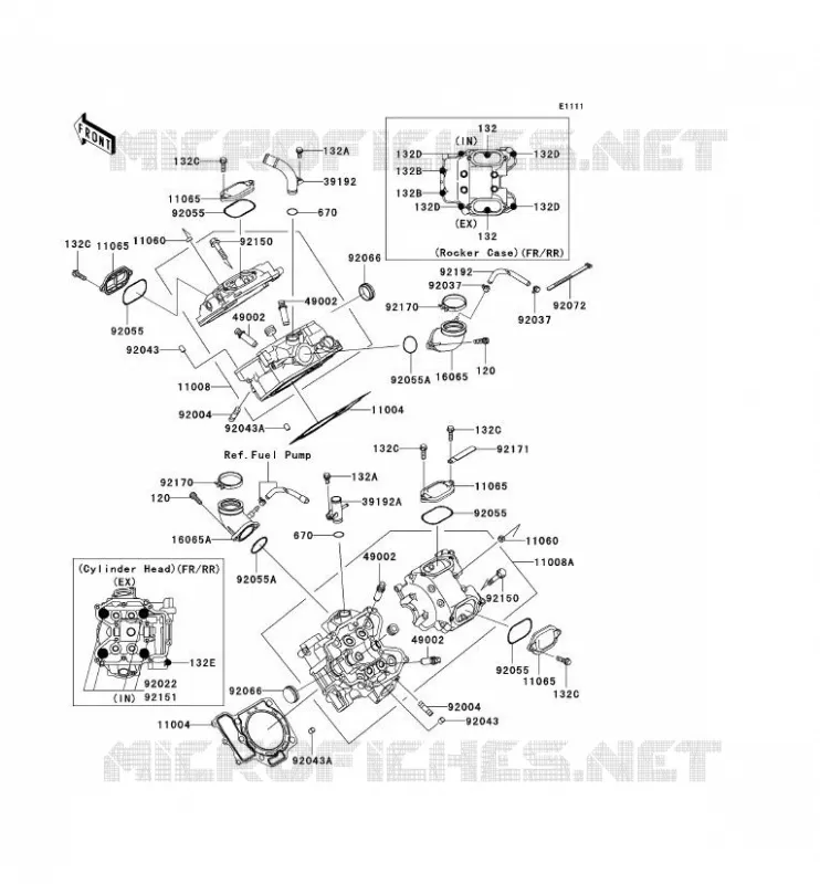 CULASSE Kawasaki QUAD 650 2010 KVF650 4X4  KVF650DAF