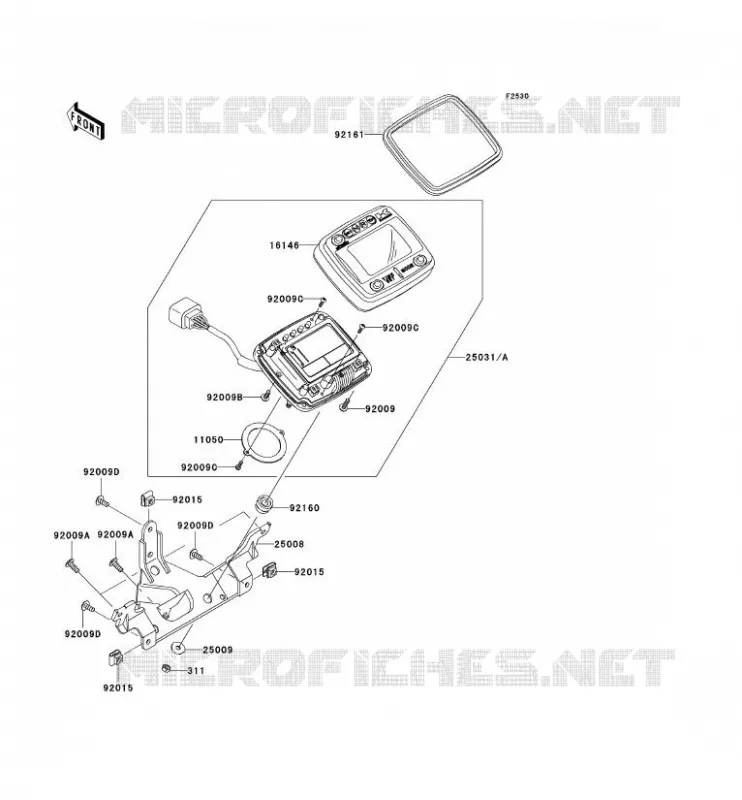 COMPTEURS Kawasaki QUAD 650 2010 KVF650 4X4  KVF650DAF