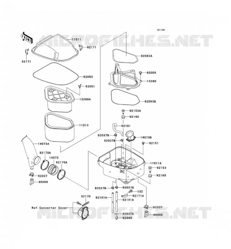 FILTRE A AIR Kawasaki QUAD 650 2011 KVF650 4X4  KVF650DBF
