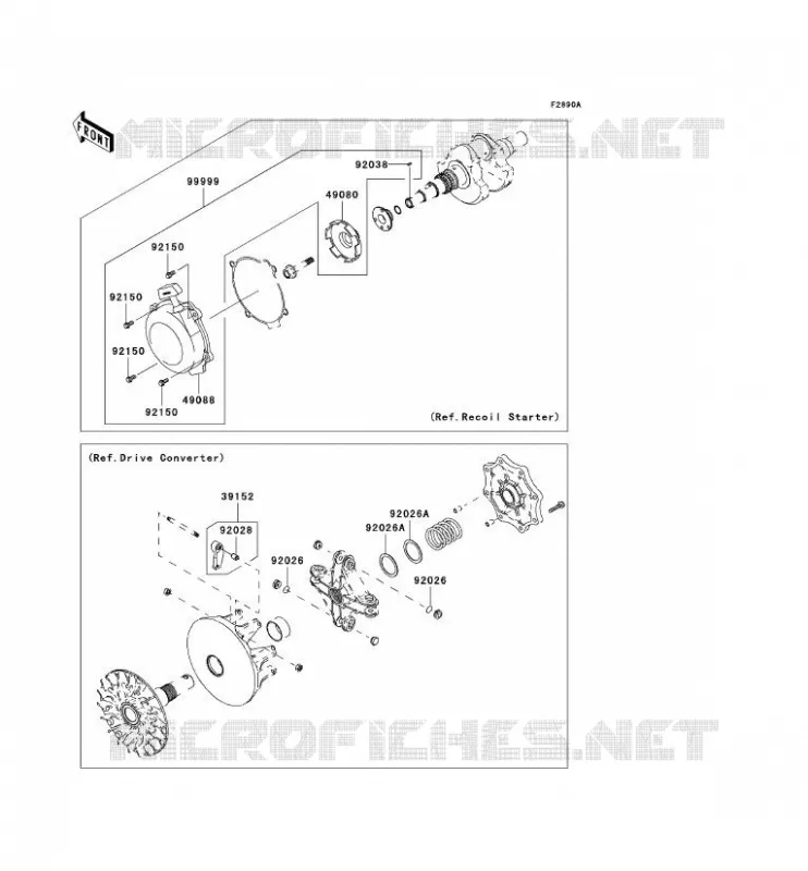 PIECE EN OPTION Kawasaki QUAD 650 2011 KVF650 4X4  KVF650DBF